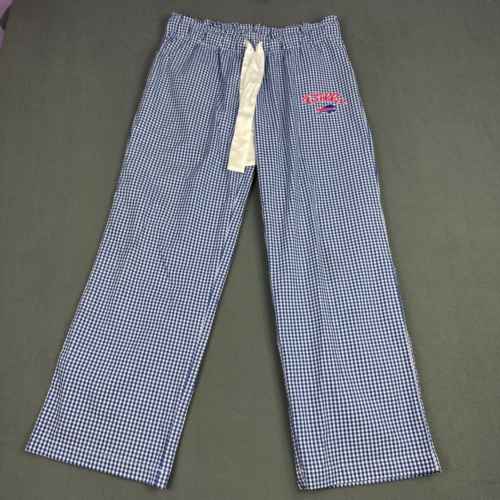 Concepts Sport Buffalo Bills Gingham Pajama Pants Blue White Mens Medium M